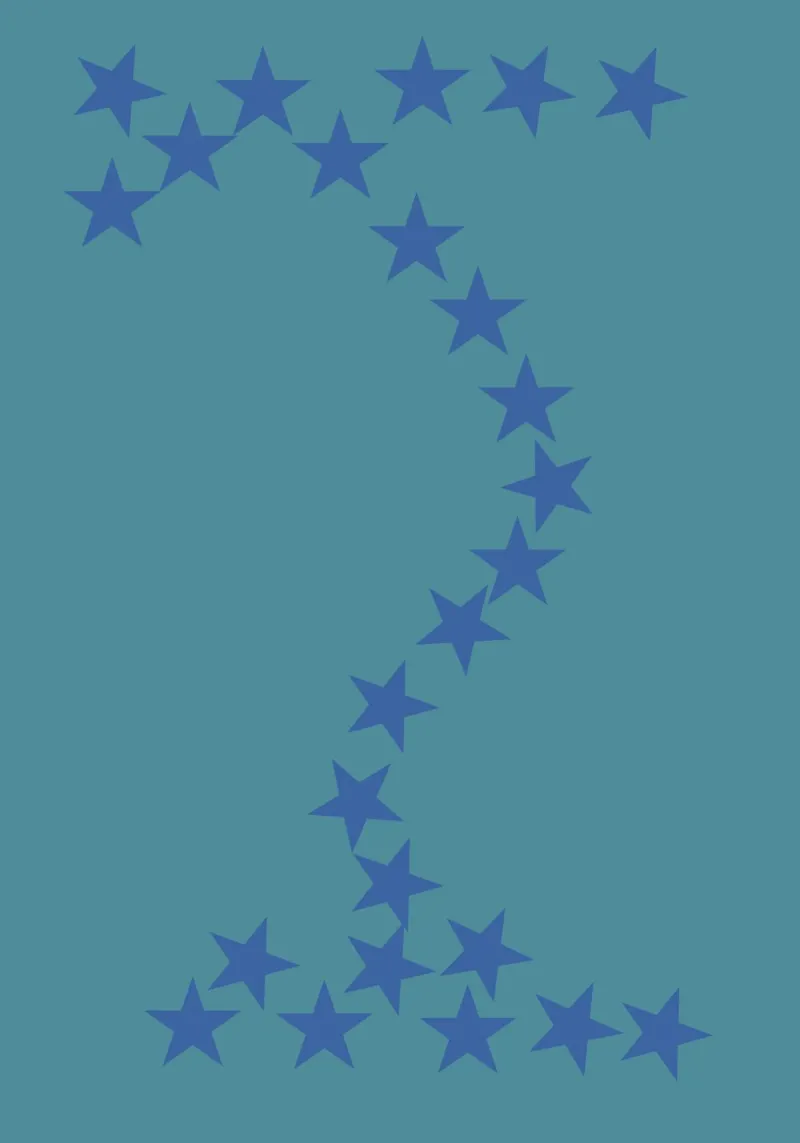 Stelle blu che cadono alluminio dibond da Something for you