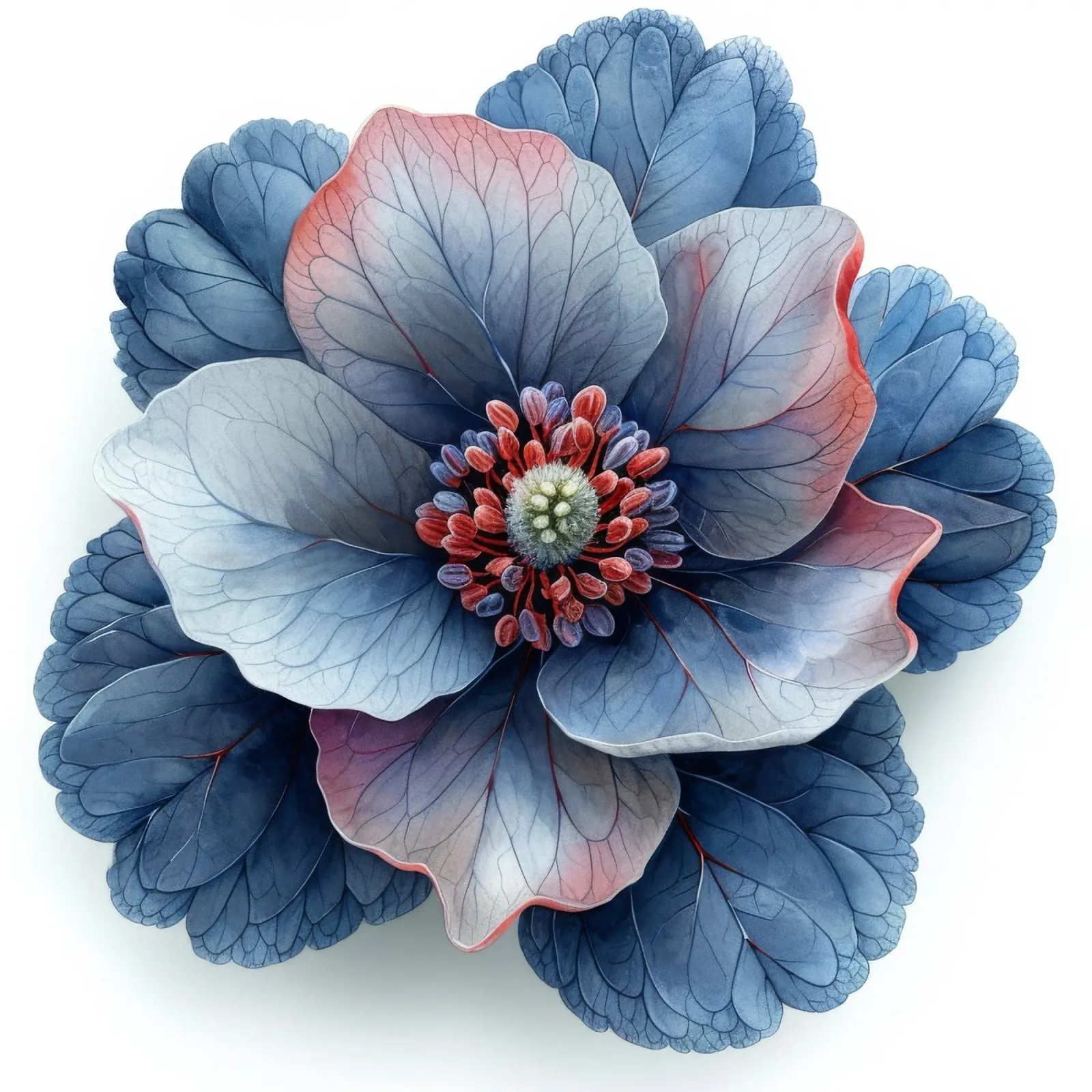 Bloem 1 canvas met Baklijst van Bold Blooms