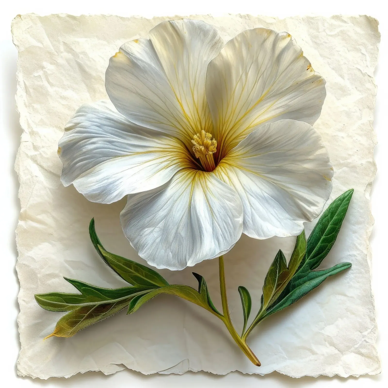 Fiore di enotera 3 carta hahnemühle da Bold Blooms