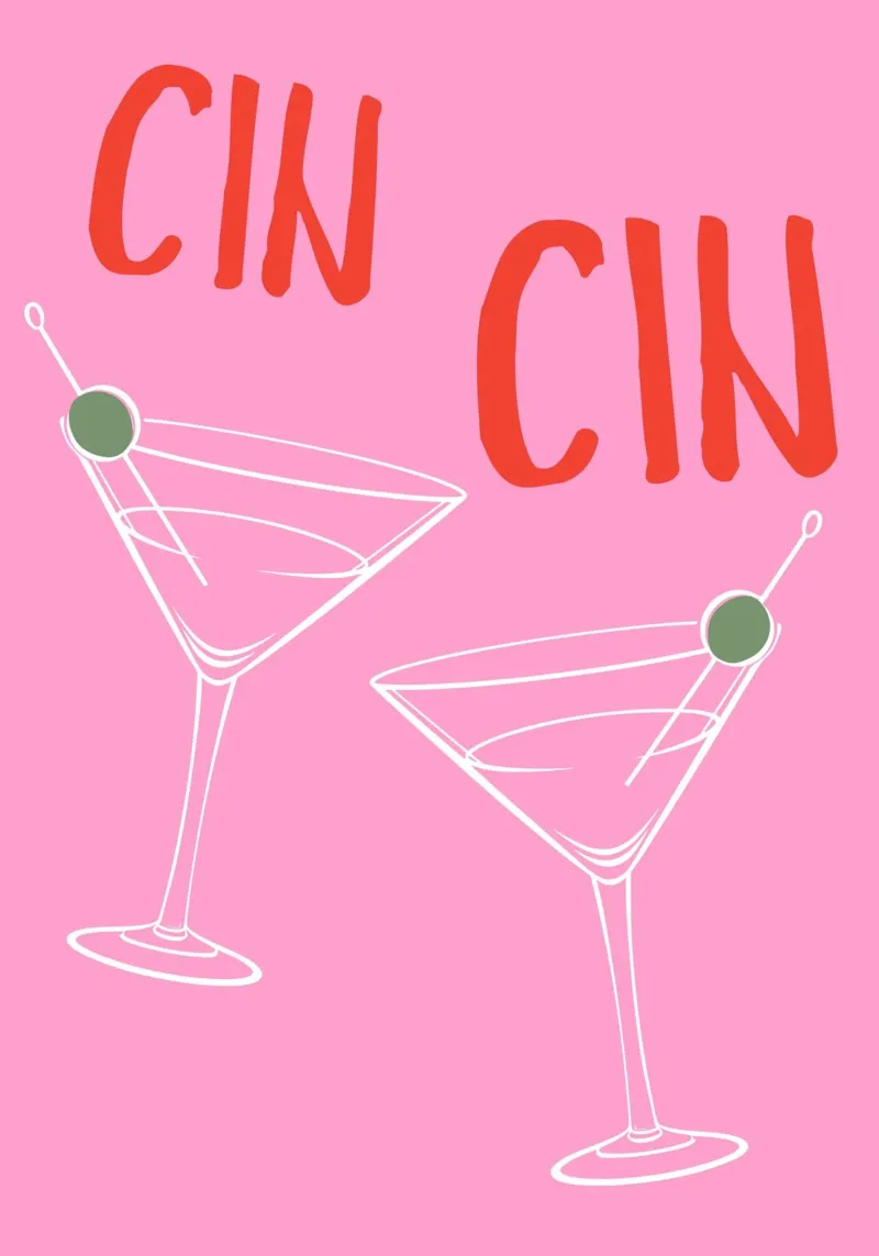 CIN CIN, cocktail Martini, detto francese pellicola backlit da pdigitalprints