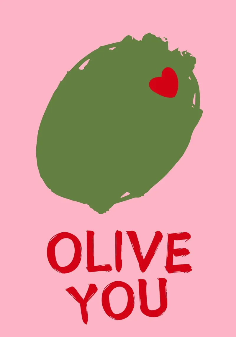OLIVE YOU, ti amo, amanti, tipografia pellicola backlit da pdigitalprints