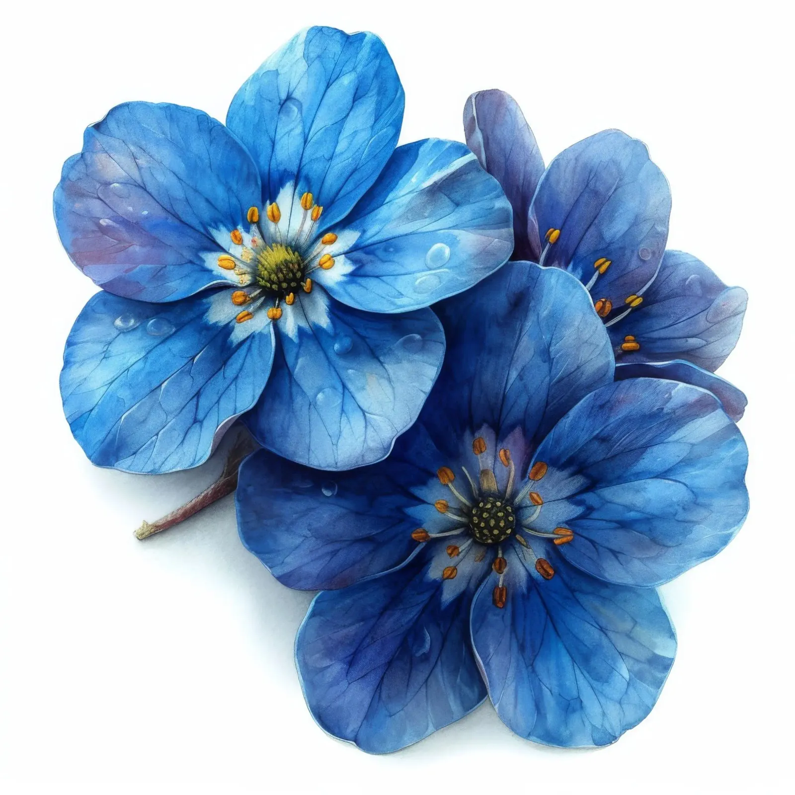 Fiore Forget Me Not 3 pellicola backlit da Bold Blooms