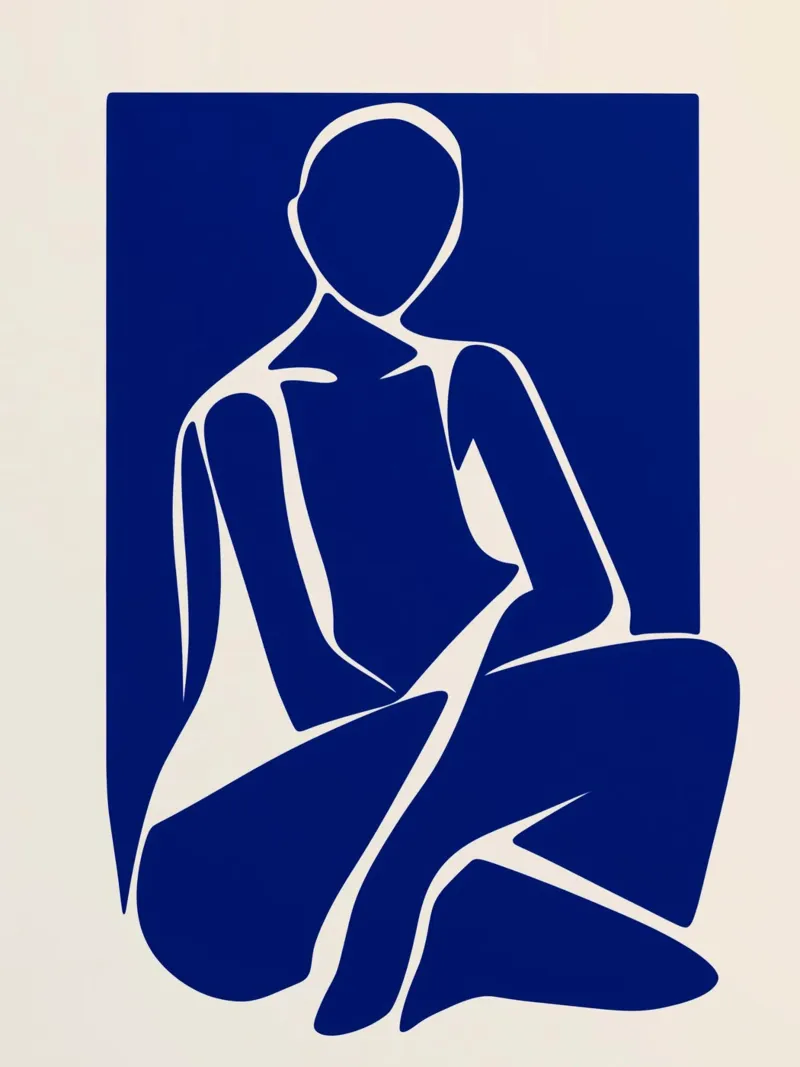 Abstract female silhouette hahnemühle by DWA