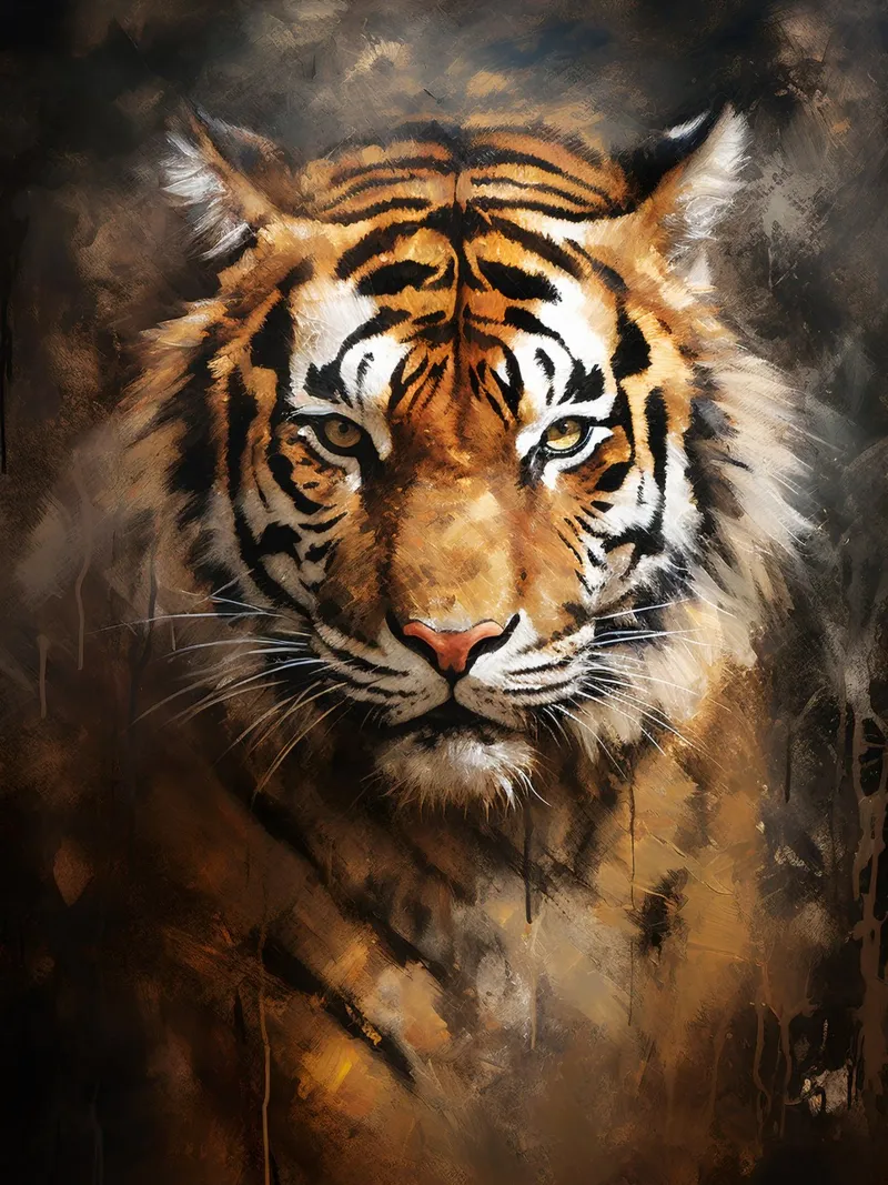 Tiger Abstract pellicola backlit da Mateo