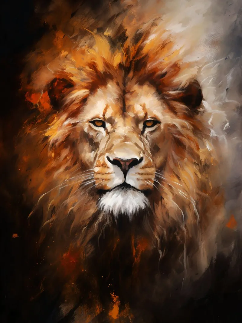 Lion Abstract pellicola backlit da Mateo
