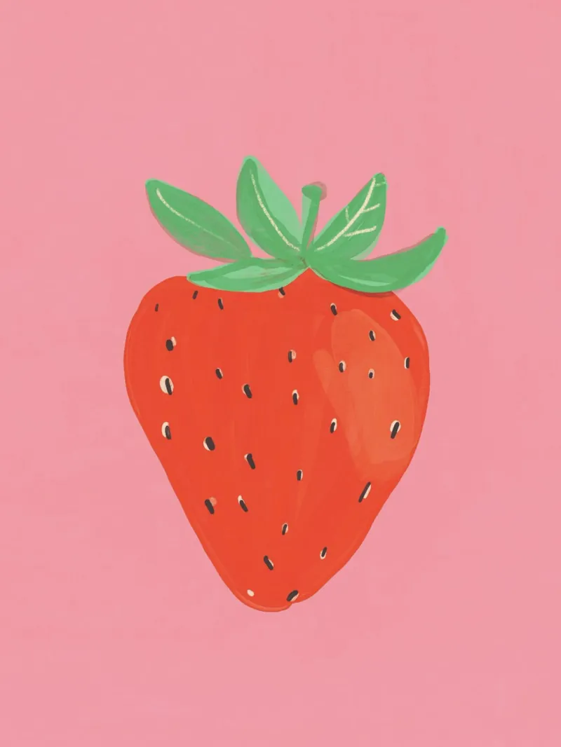 Strawberry poster con telaio in plastica da GigiRosado
