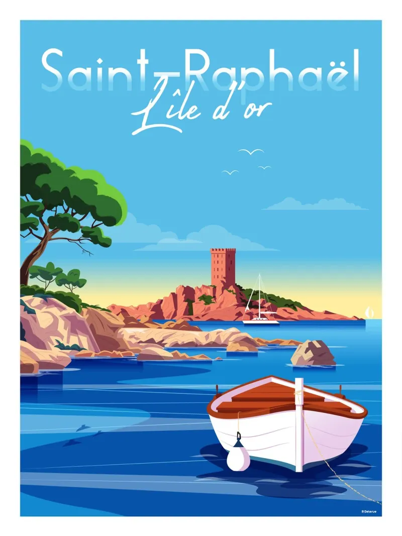 Saint Raphaël Île d'or carta hahnemühle da Raphaël Delerue