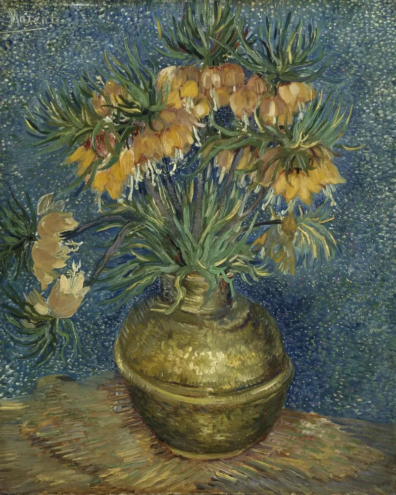 Vincent van Gogh - Fritillarie imperiali in un vaso di rame poster da Timeless Artworks