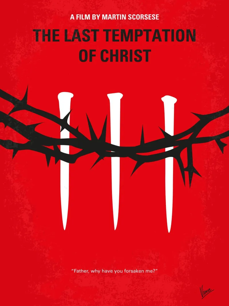 No1062 My The Last Temptation of Christ minimal movie poster carta hahnemühle da Chungkong