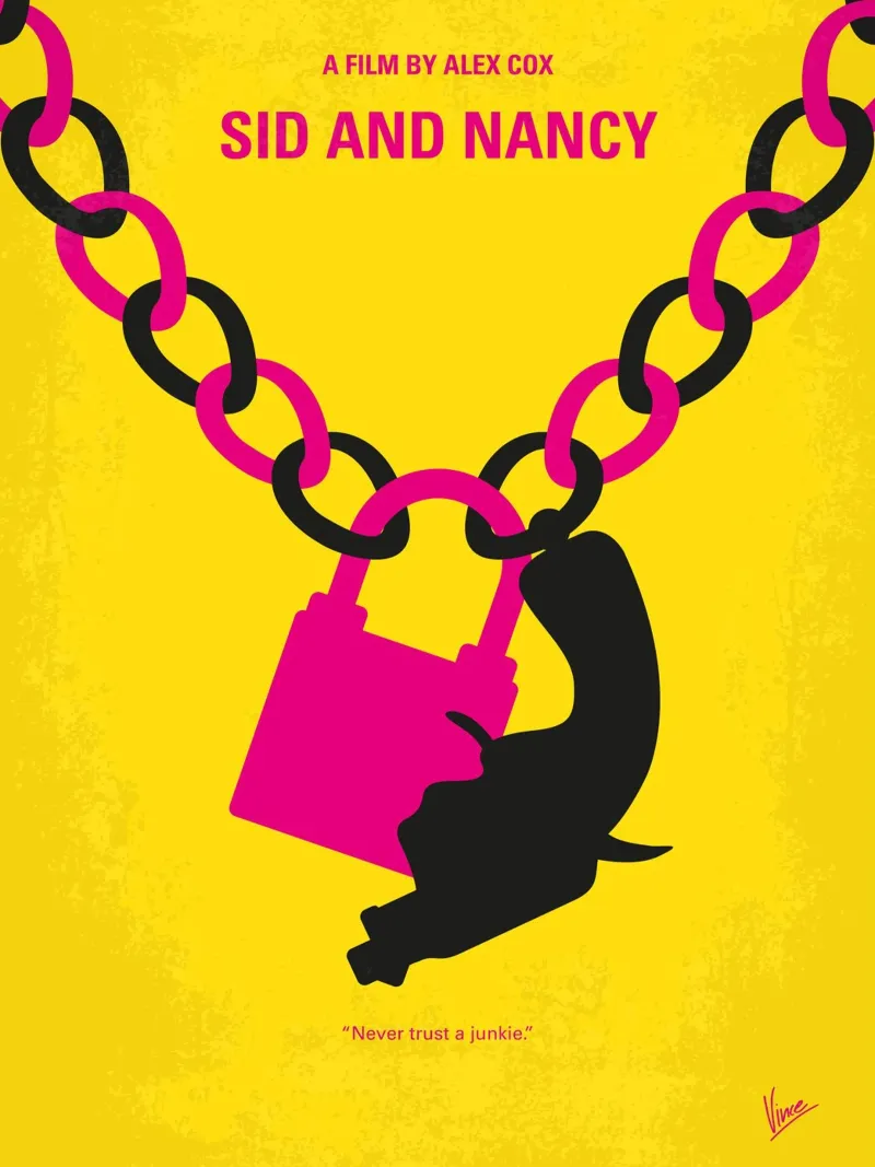 No1065 My Sid and Nancy minimal movie poster pellicola backlit da Chungkong