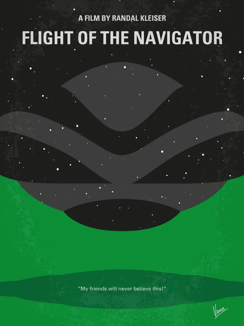 No1067 My Flight of the Navigator minimal movie poster carta hahnemühle da Chungkong
