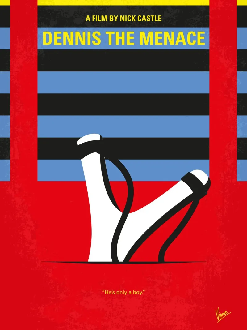 No1073 My Dennis the Menace minimal movie poster pellicola backlit da Chungkong