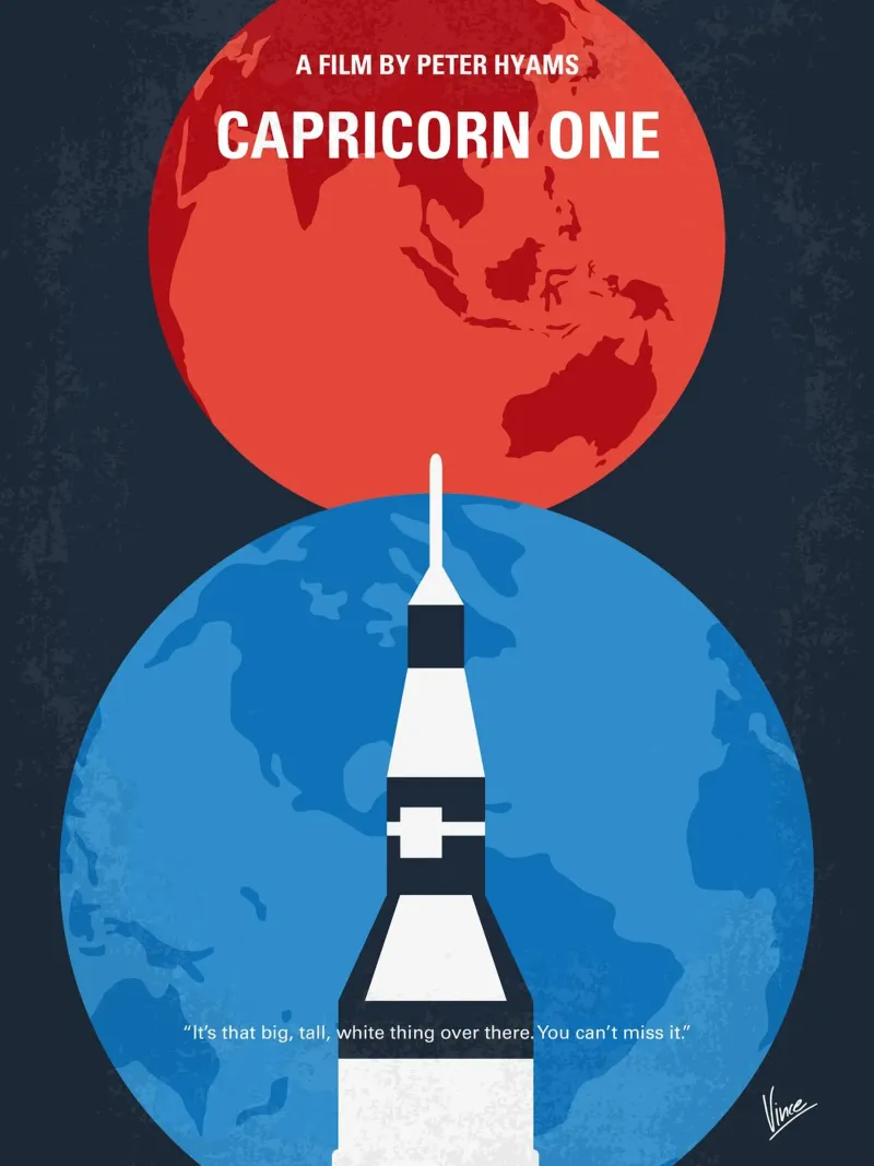 No1078 My CAPRICORN ONE minimal movie poster pellicola backlit da Chungkong