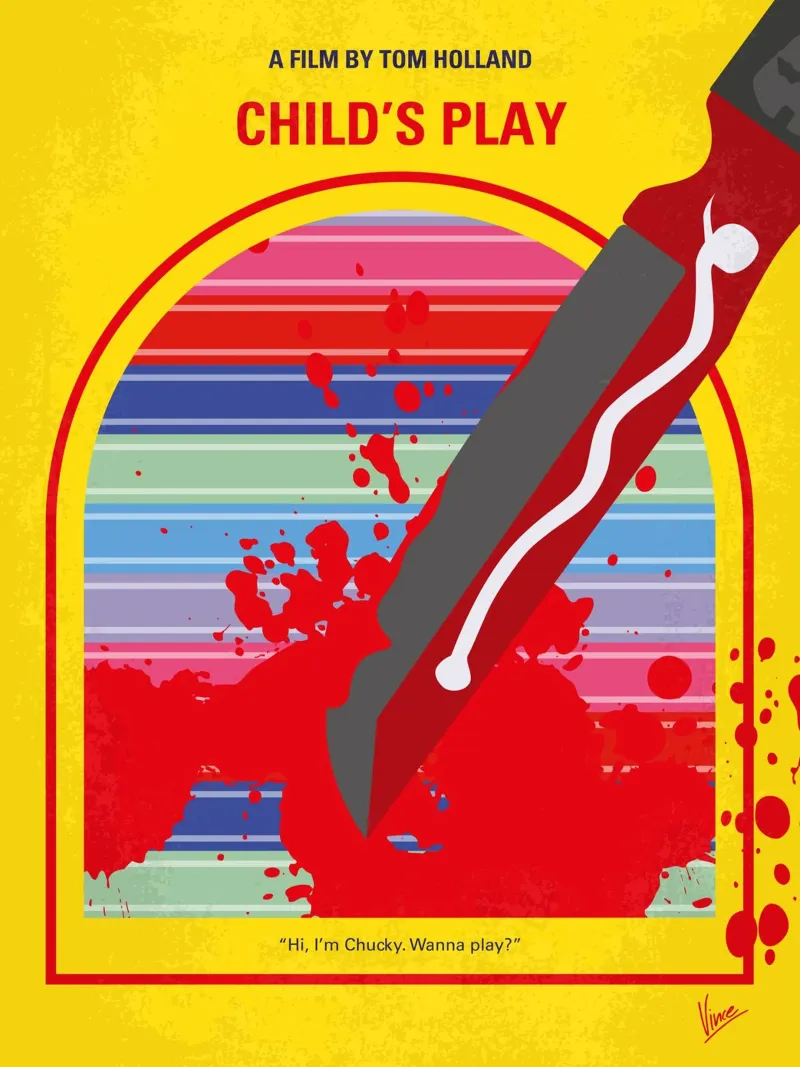 No1079 My Childs Play minimal movie poster backlit film by Chungkong