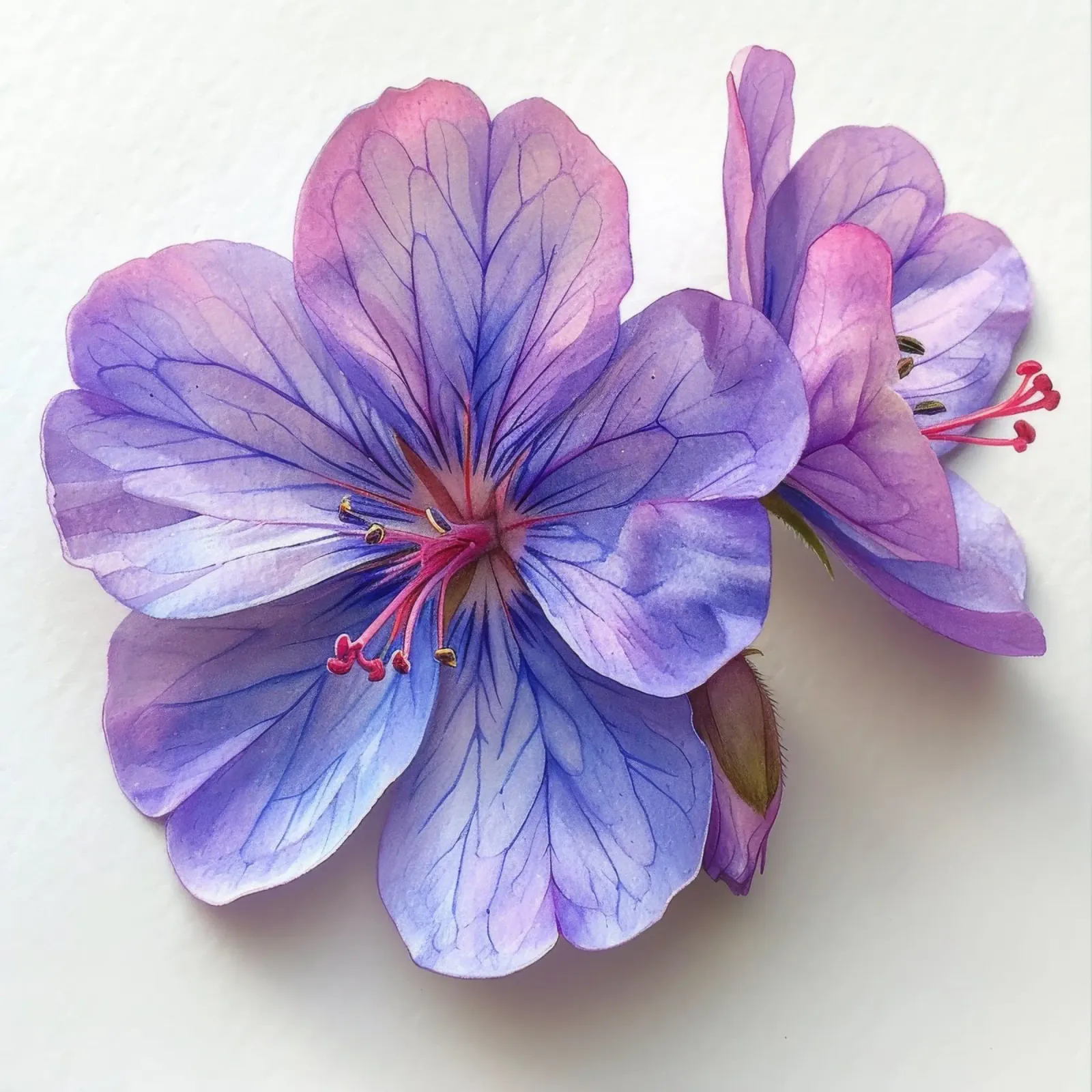 Fiore di geranio 2 poster con telaio in plastica da Bold Blooms