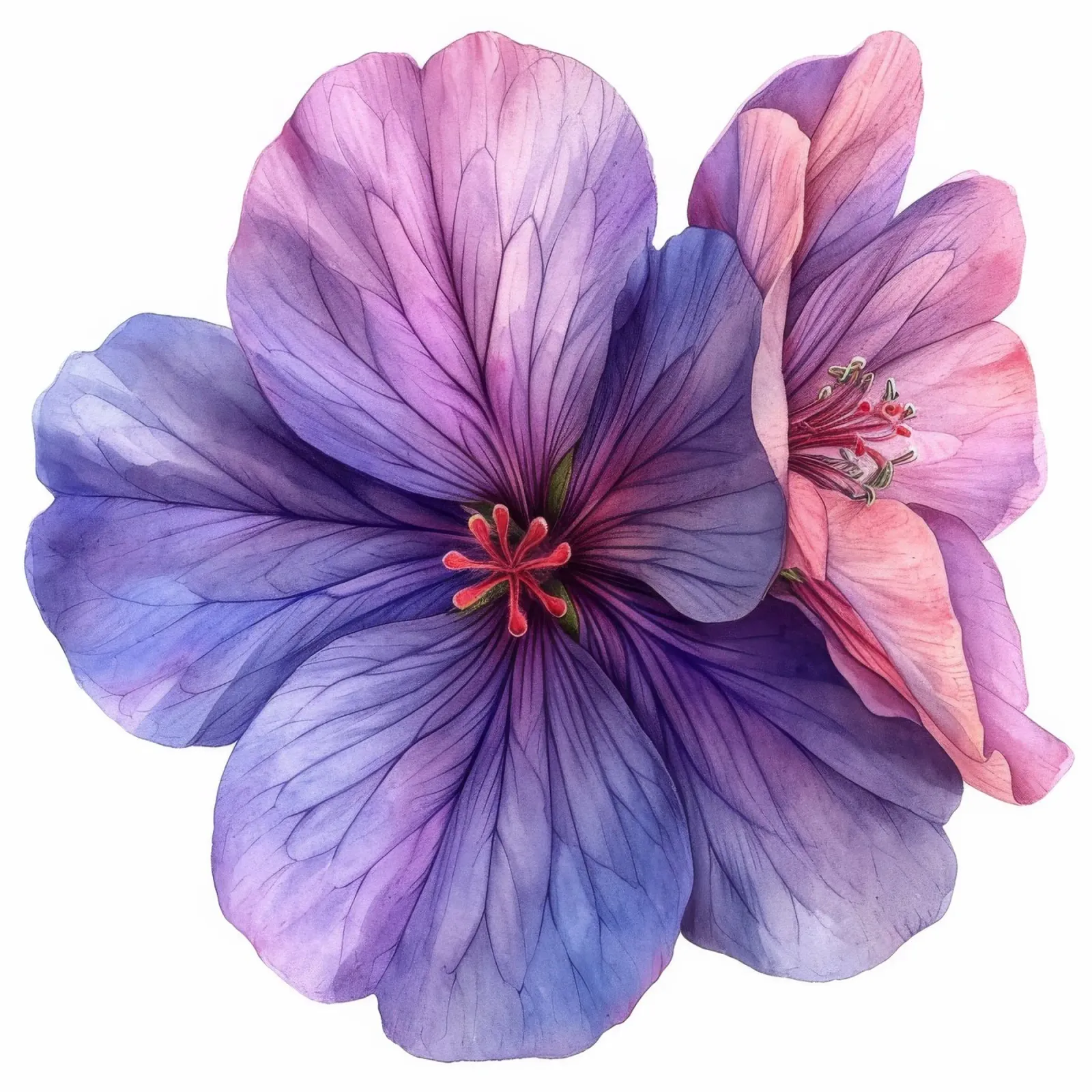 Geranio fiore 4 poster con telaio in alluminio da Bold Blooms