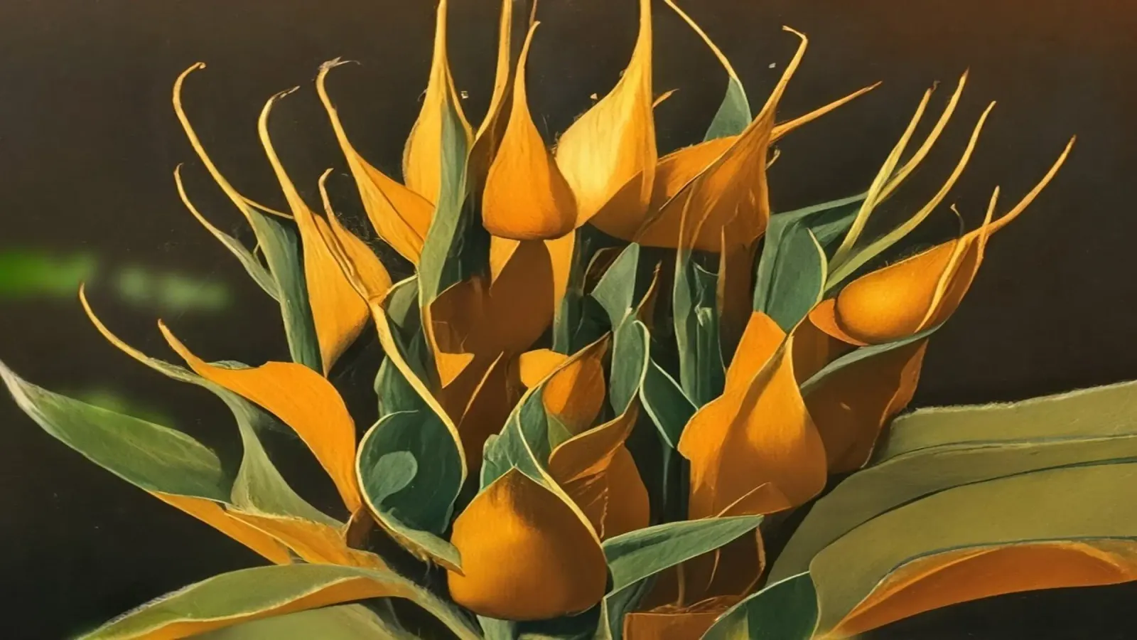 Girasole_2 tela con Cornice a cassetta da Impressionismus by LK