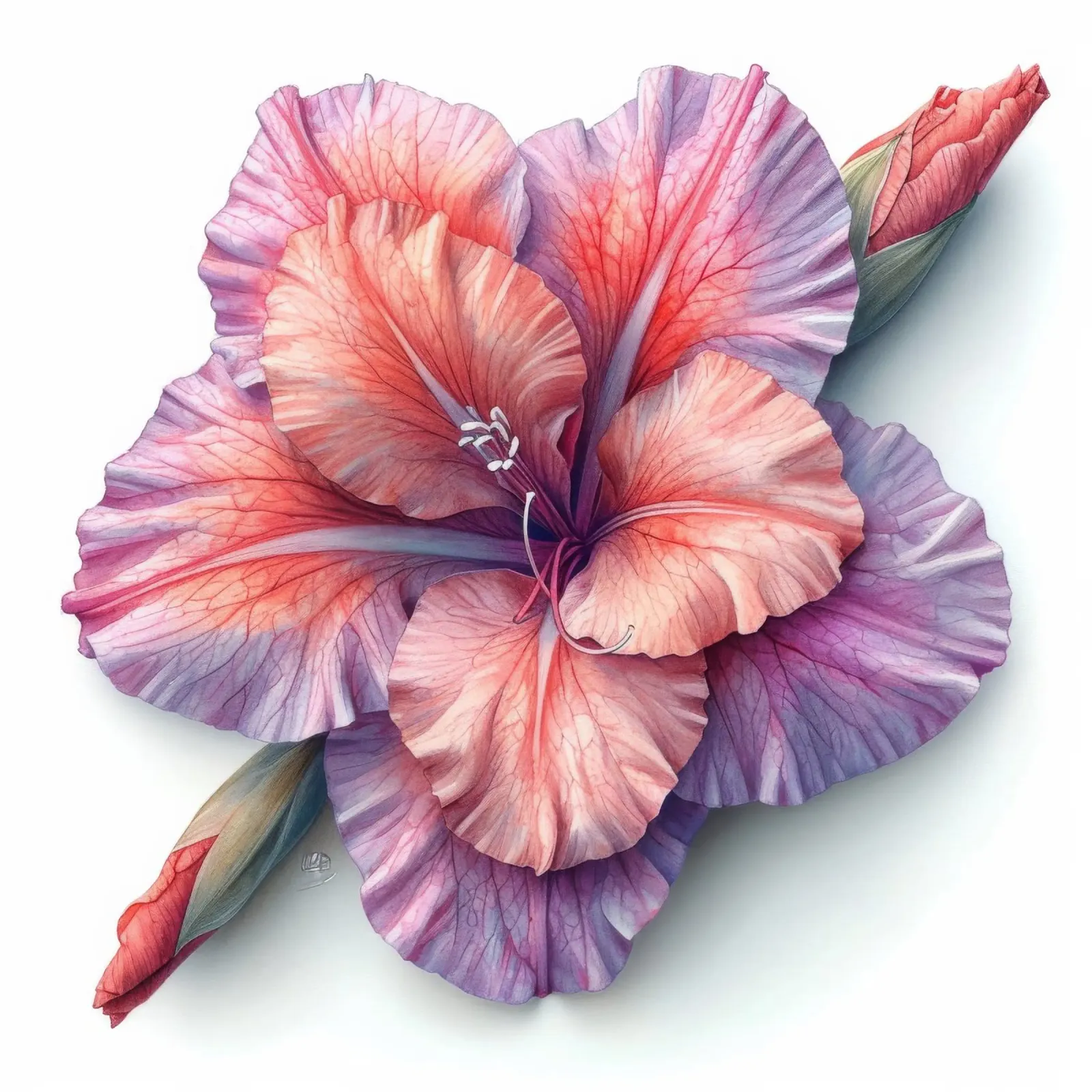 Fiore di gladiolo 2 carta hahnemühle da Bold Blooms