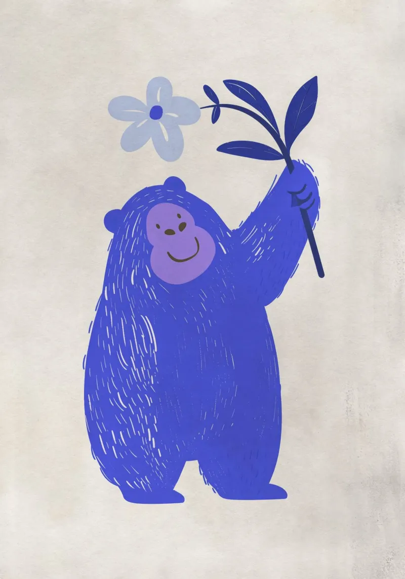 Boho Nursery 5 Monkey 3 pellicola backlit da Boho Print Collection