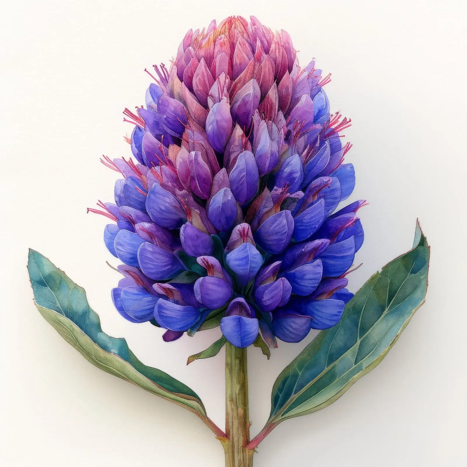 Globe Amaranth Flower 3 canvas by Bold Blooms