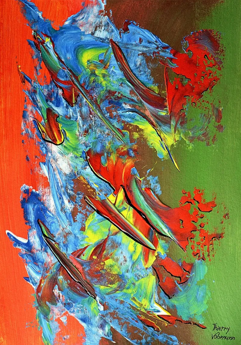 IDEAL GIFT 140 pellicola backlit da Thierry Vobmann Abstract painting