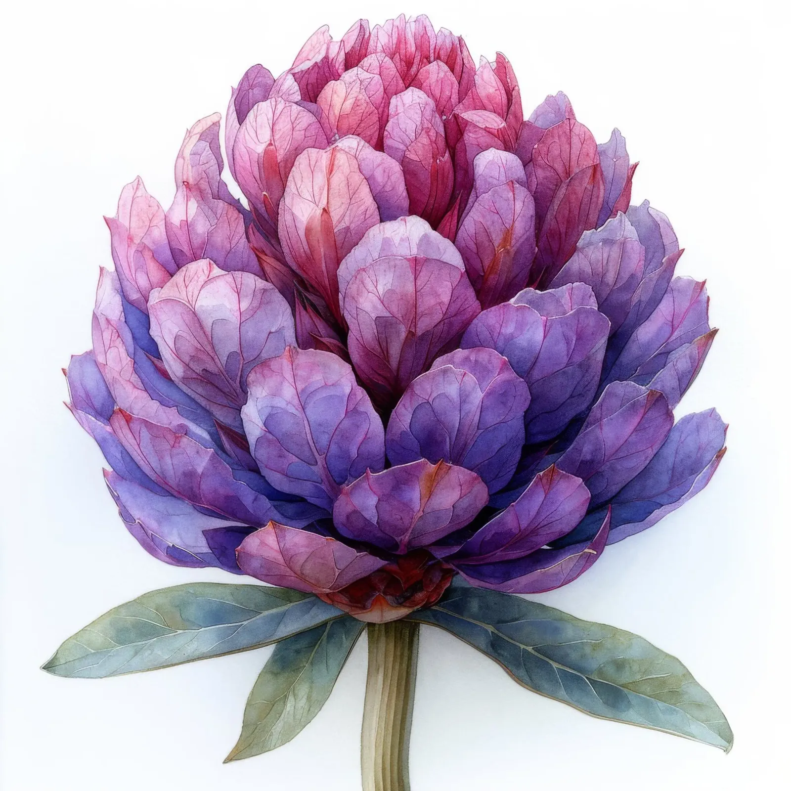 Globe Amaranth Flower 4 canvas by Bold Blooms