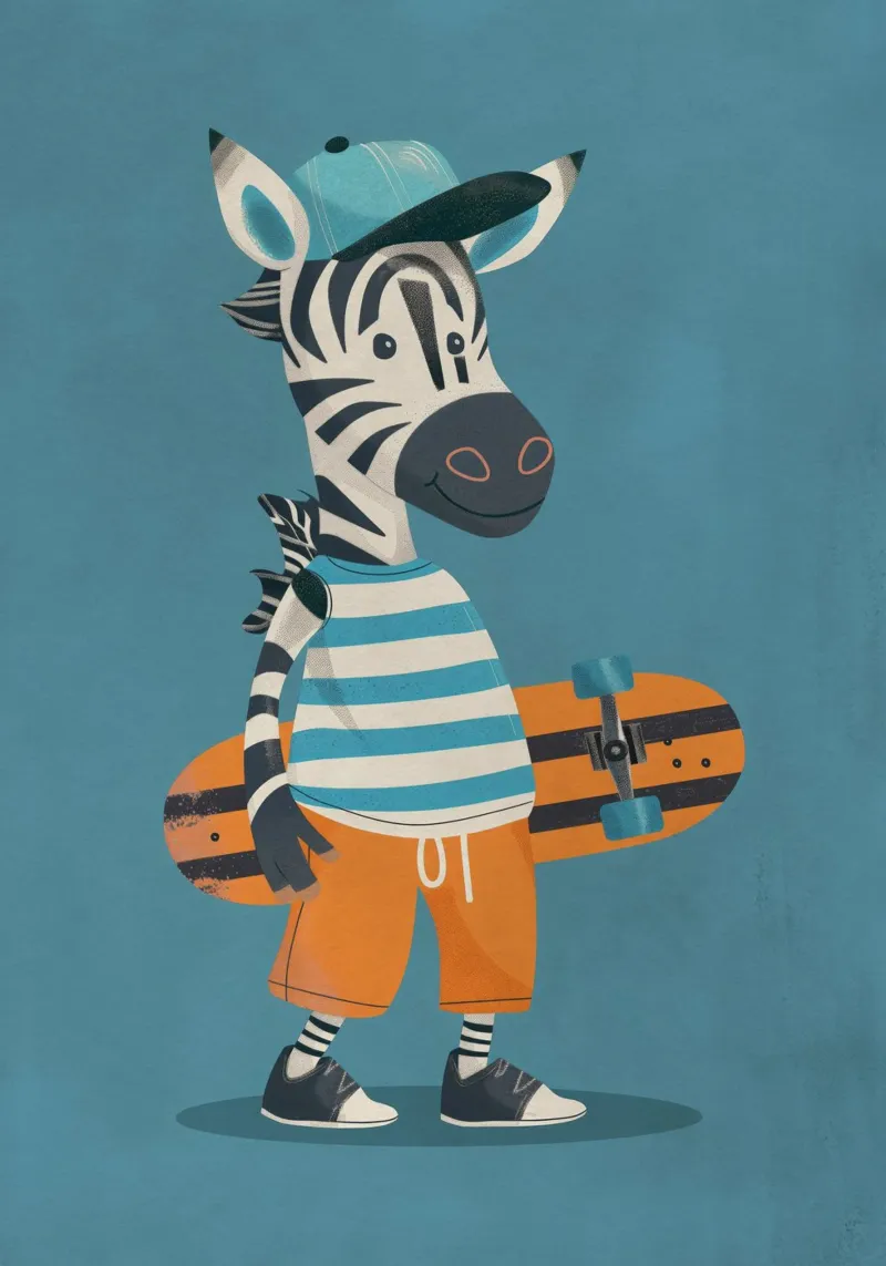 Boho Nursery 6 Zebra poster da Boho Print Collection
