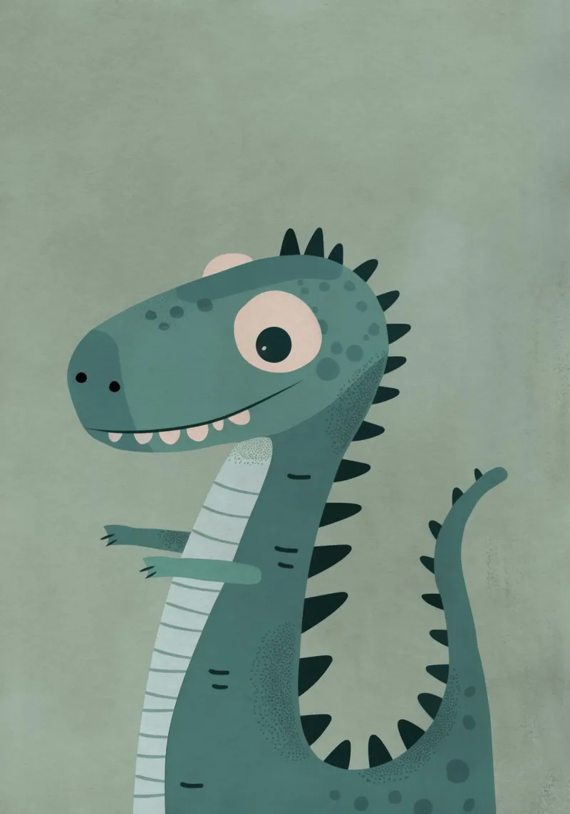 Boho Nursery 9 Dinosaur 1 carta hahnemühle da Boho Print Collection