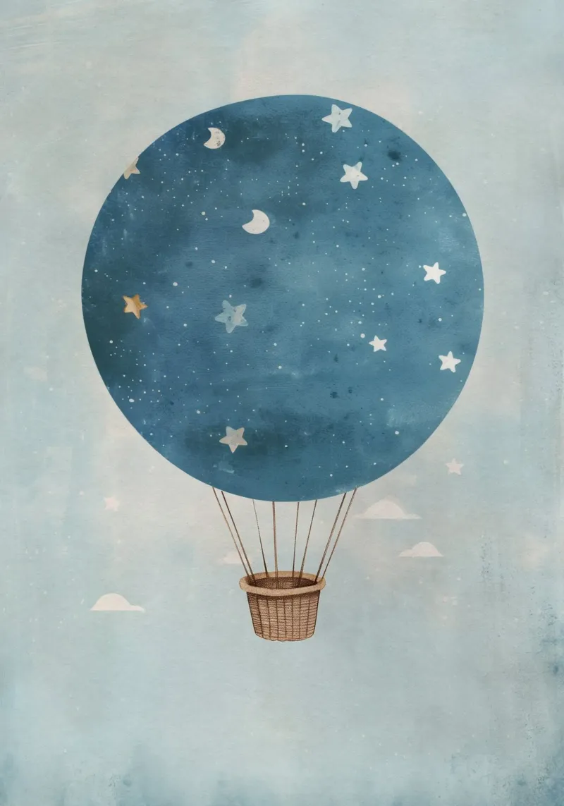 Boho Nursery 11 Balloon pellicola backlit da Boho Print Collection