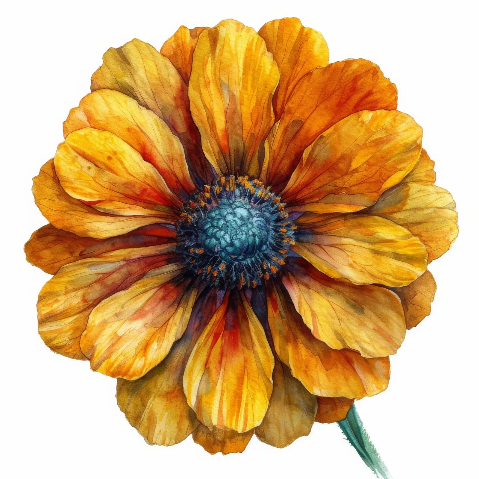 Fiore di Helenium 2 alluminio dibond da Bold Blooms