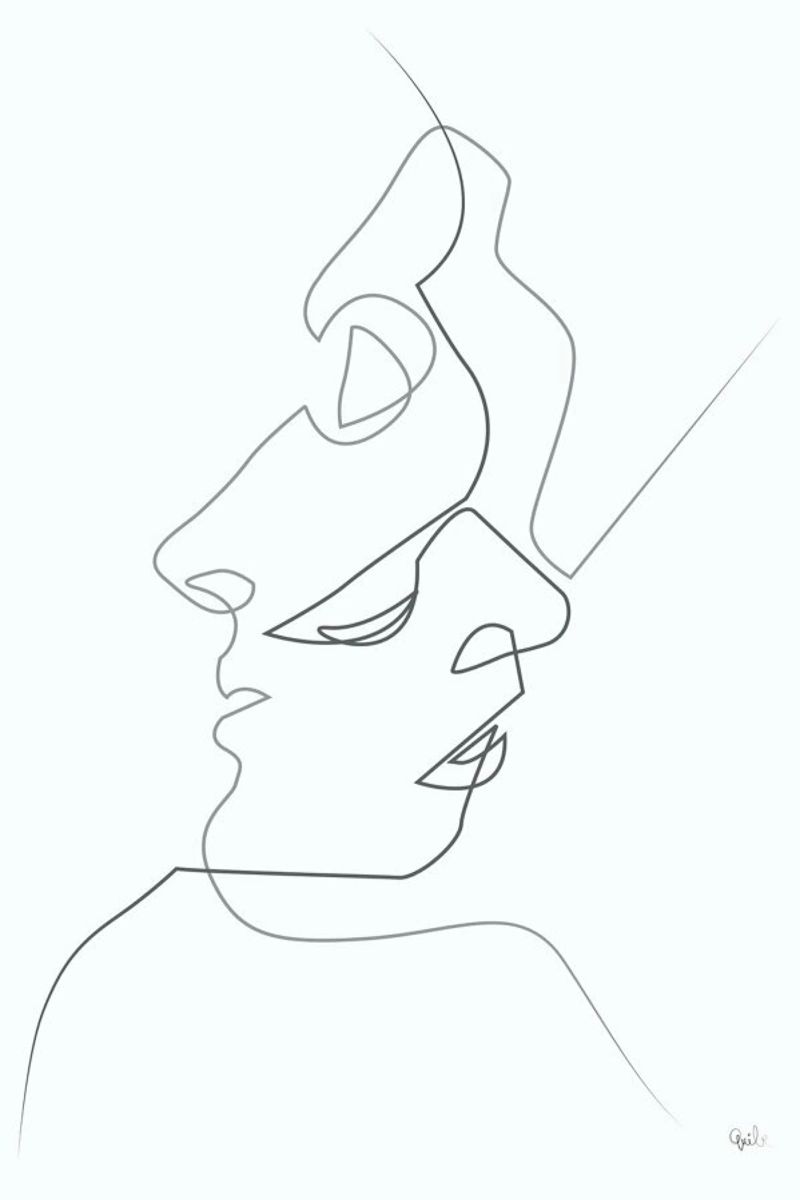 Close on White poster by Quibe