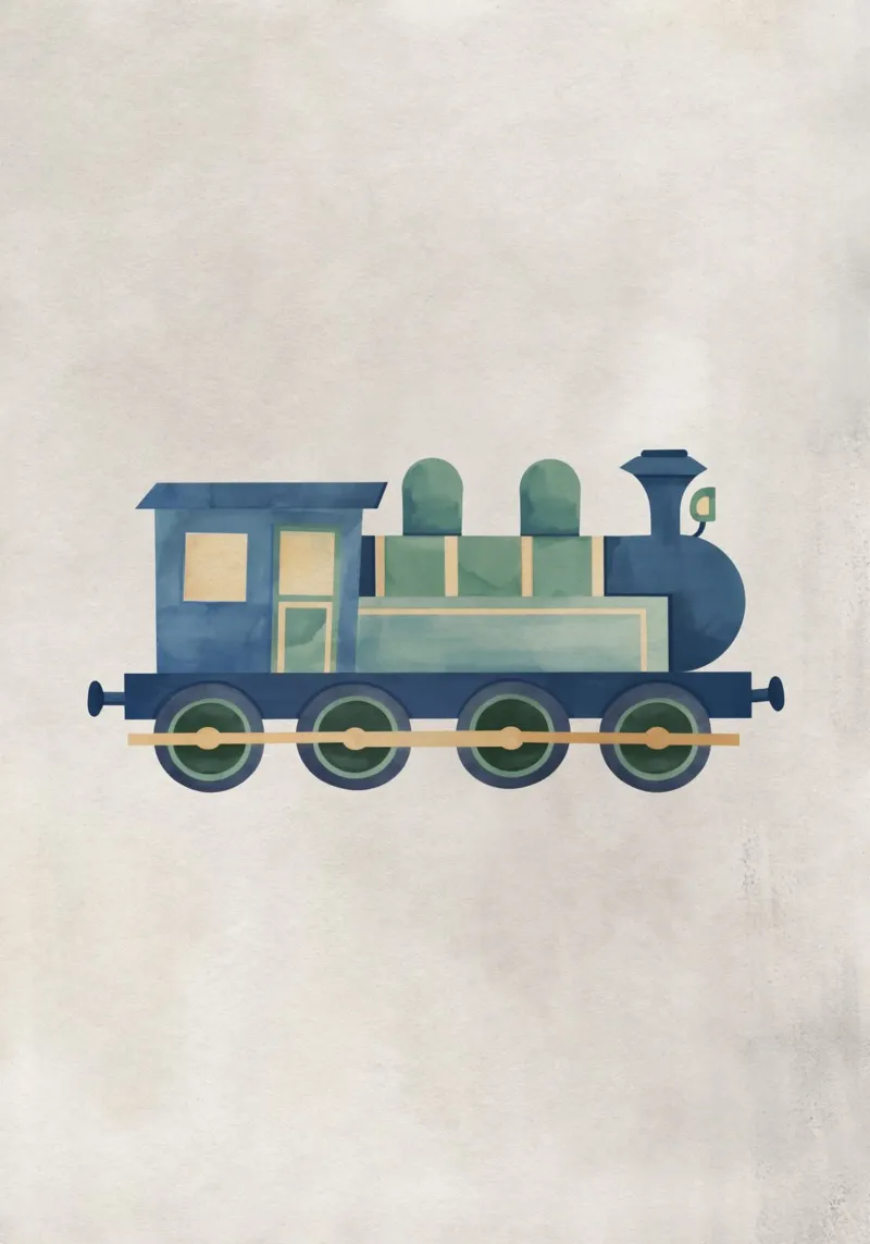 Boho Nursery 11 Locomotive pellicola backlit da Boho Print Collection