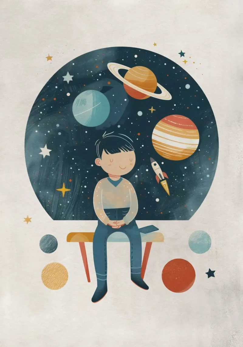 Boho Nursery 13 Astronomer pellicola backlit da Boho Print Collection