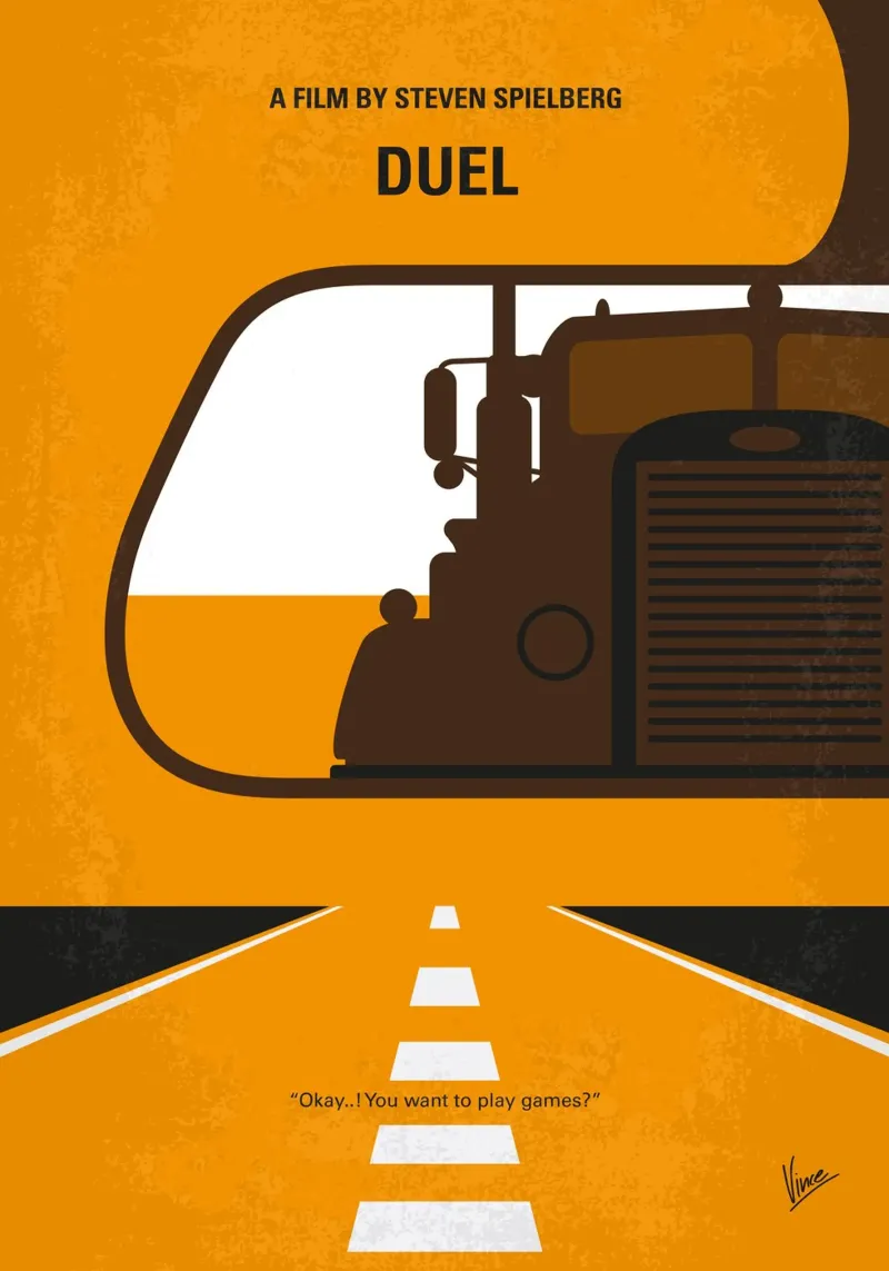 No1111 My Duel minimal movie poster poster con telaio in plastica da Chungkong