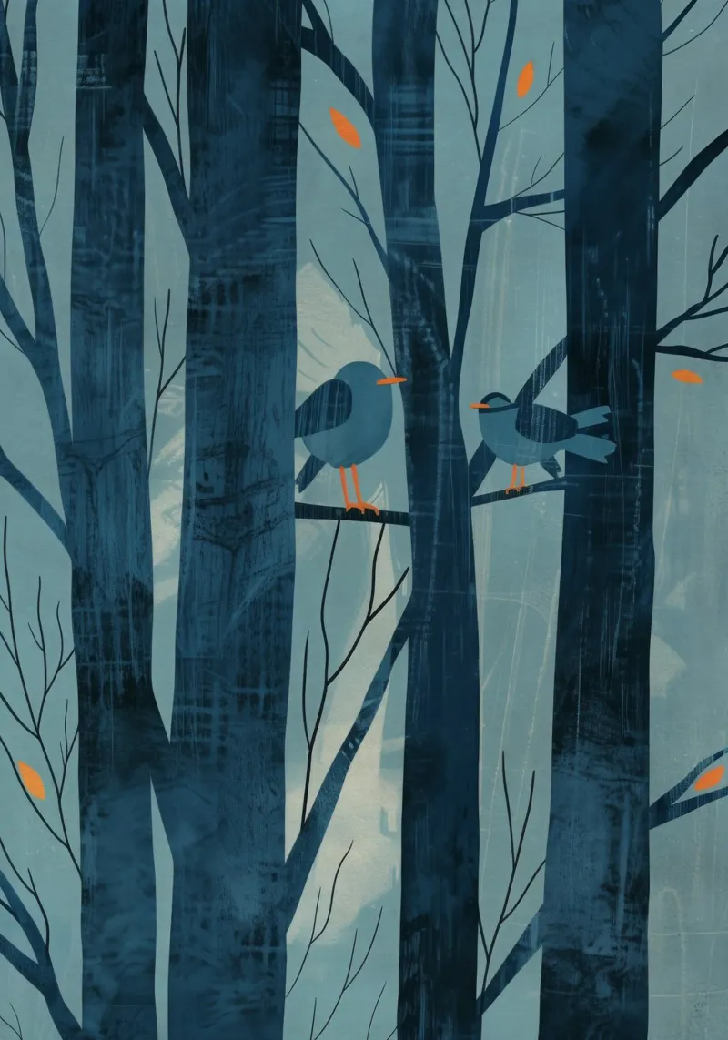 Boho Nursery 14 Birds pellicola backlit da Boho Print Collection