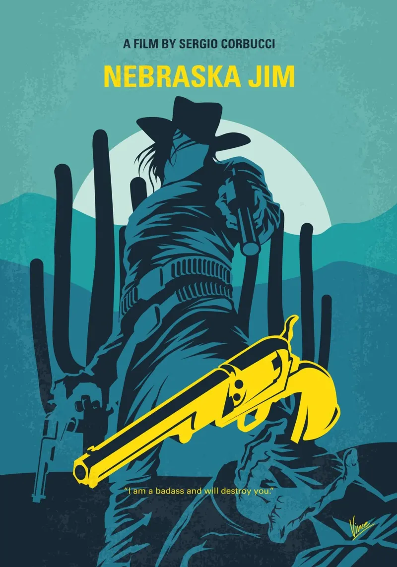 No1117 My Nebraska Jim minimal movie poster Alu-Dibond von Chungkong
