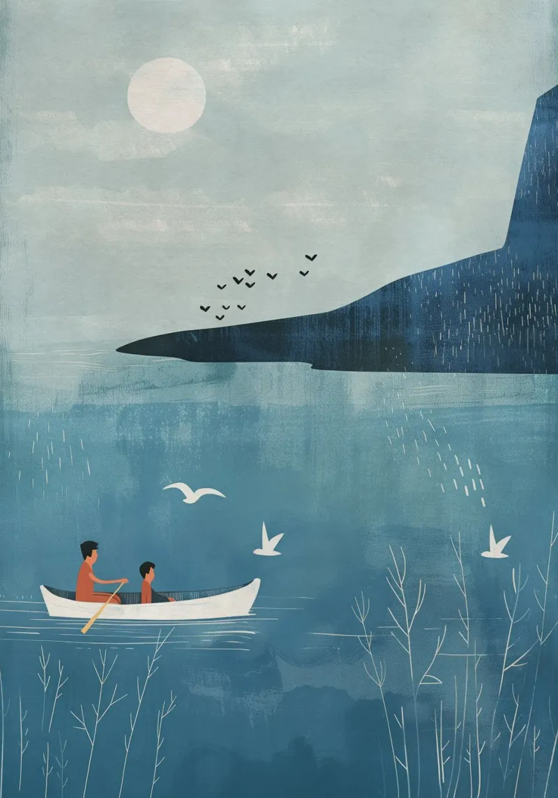 Boho Nursery 14 Boat pellicola backlit da Boho Print Collection