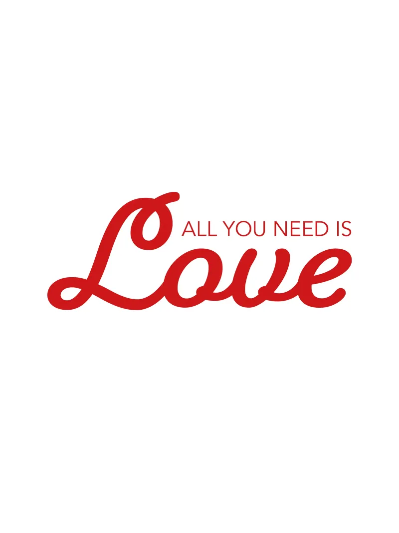 All you need is love pellicola backlit da Constanze Art Direction