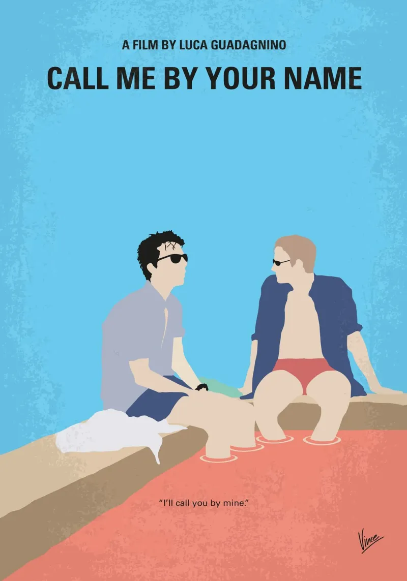No1124 My Call Me by Your Name minimal movie poster pellicola backlit da Chungkong