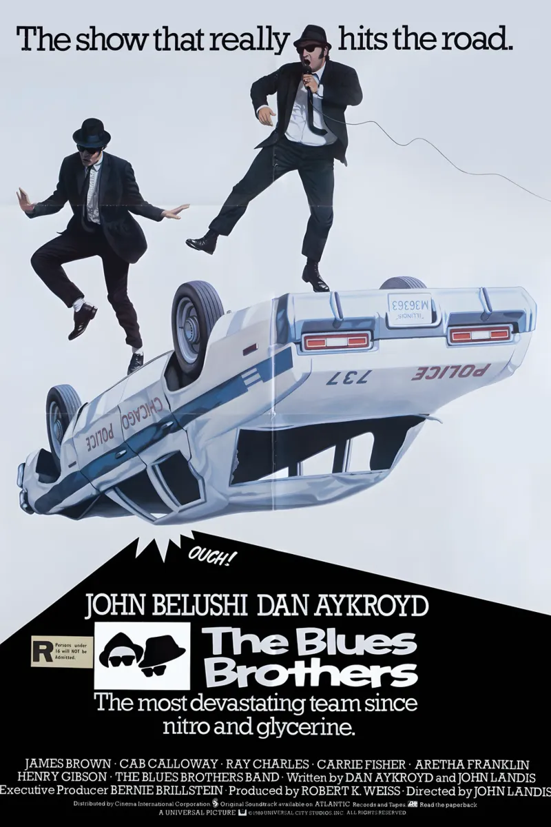 The Blues Brothers poster con telaio in legno da Attaboy Dsgn