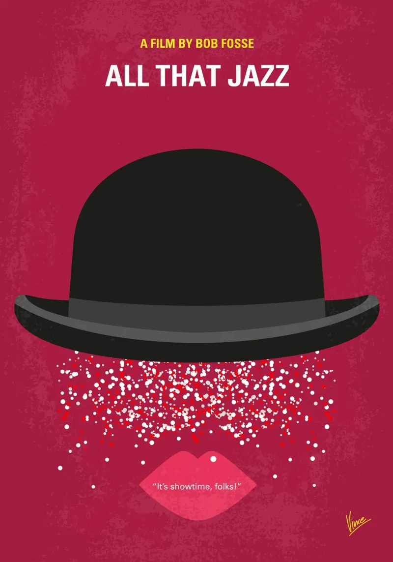 No1129 My All That Jazz minimal movie poster pellicola backlit da Chungkong