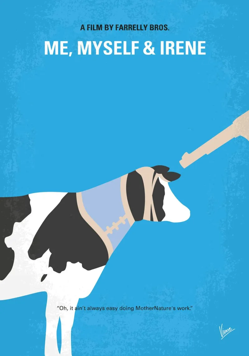 No1131 My Me Myself and Irene minimal movie poster pellicola backlit da Chungkong