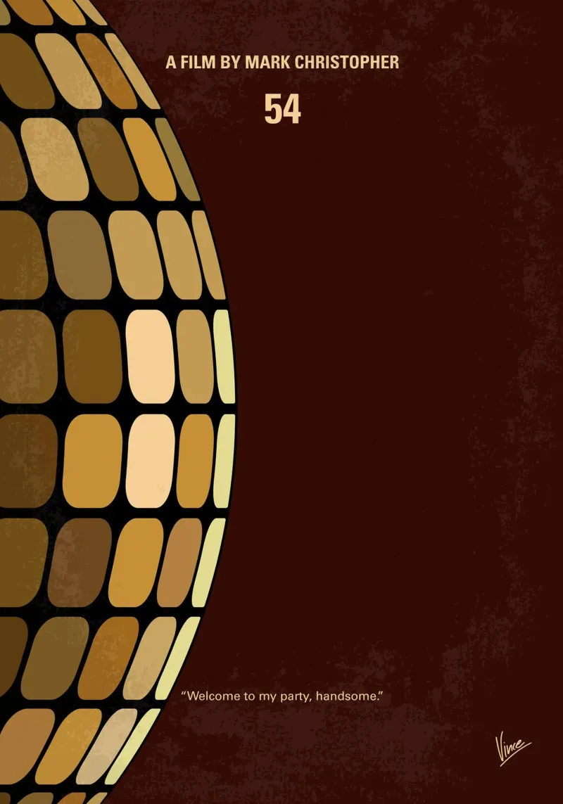 No1132 My Studio 54 minimal movie poster pellicola backlit da Chungkong