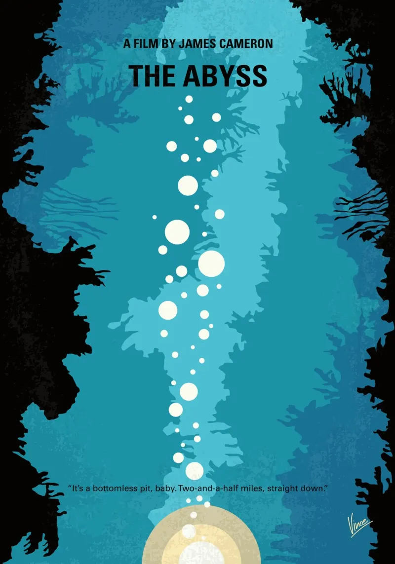 No1134 My The Abyss minimal movie poster carta hahnemühle da Chungkong