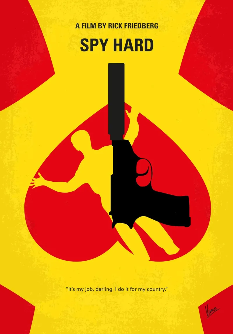 No1135 My Spy Hard minimal movie poster pellicola backlit da Chungkong