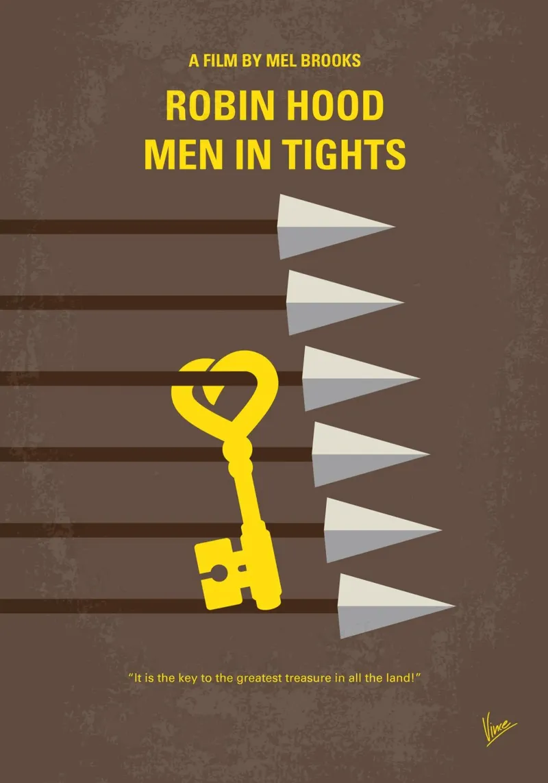 No1136 My Robin Hood Men in Tights minimal movie poster pellicola backlit da Chungkong
