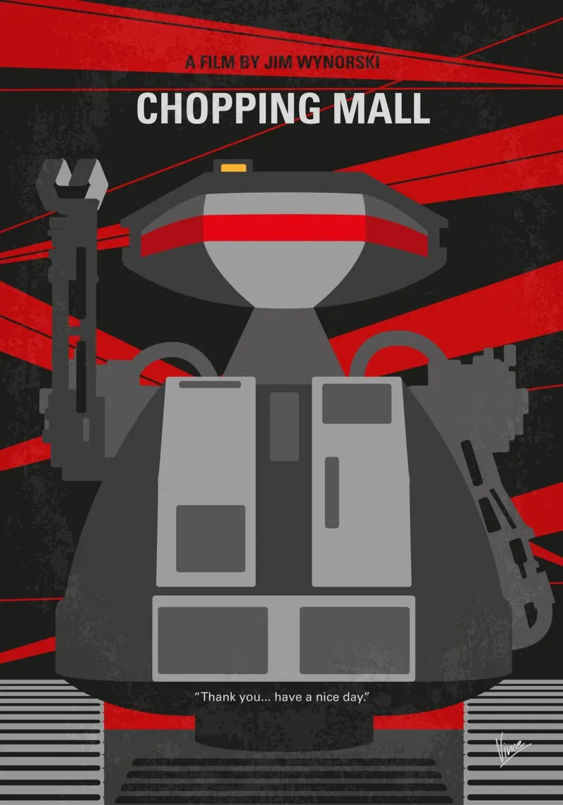 No1145 My Chopping mall minimal movie poster pellicola backlit da Chungkong