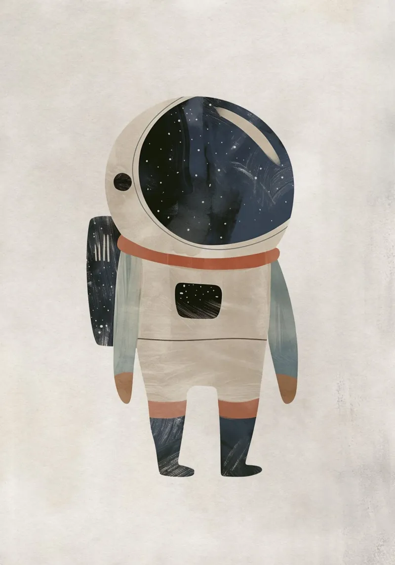 Boho Nursery 18 Space Suit pellicola backlit da Boho Print Collection