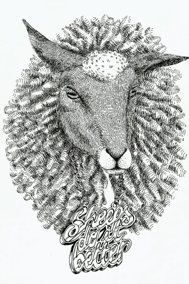 Sheeps Do It Better pellicola backlit da Anna Fietta