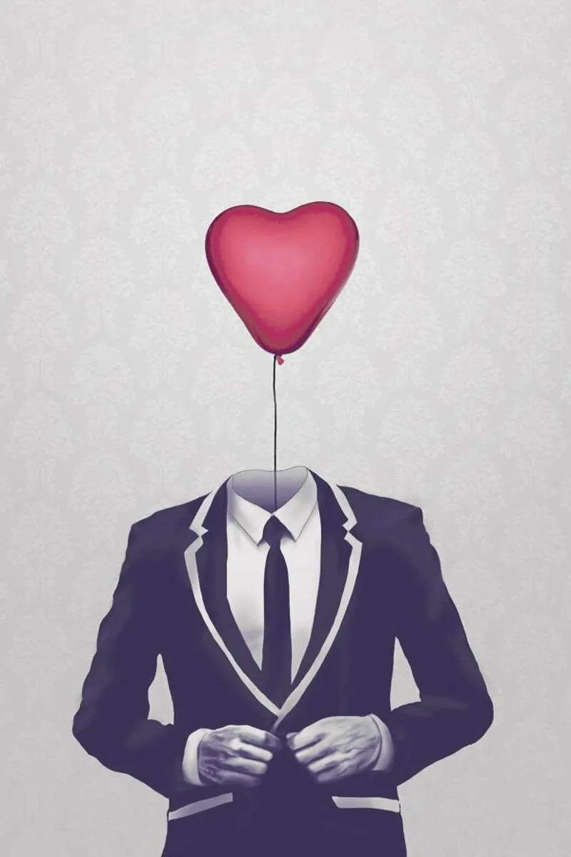 Mr Valentine poster con telaio in legno da Davies Babies